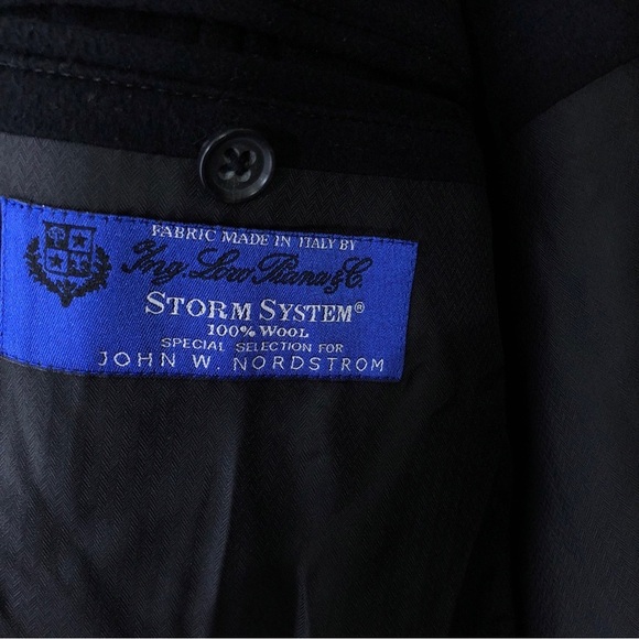 Men’s John W Nordstrom Loro Piana Black Storm System Wool Button Jacket Coat 44R - Picture 3 of 8